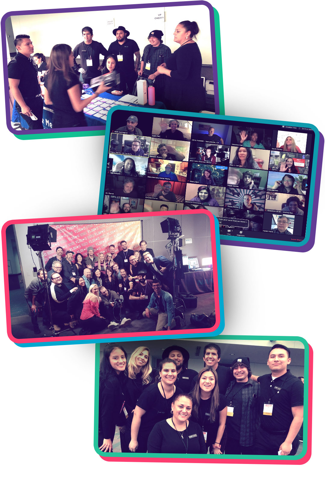 collage of volunteers at FMC Events